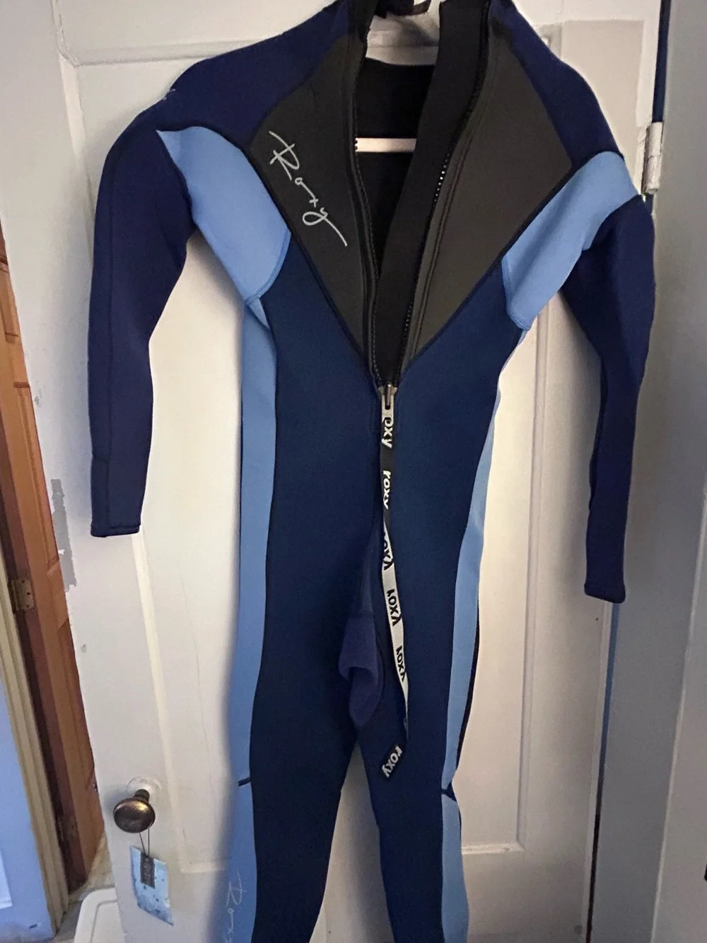 Roxy Navy and Light Blue Kids Full-Length Wetsuit One-Piece